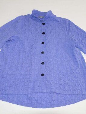 Habitat Clothes to Live In Women's Flounce Collar Jacket Small Button Front S
